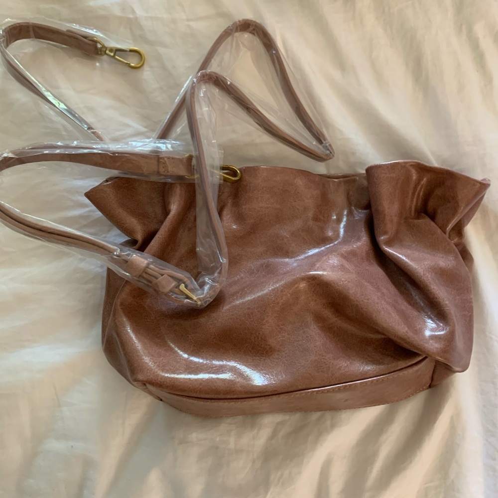 Anthropologie leather clutch